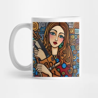 Woman playing a violin Mug